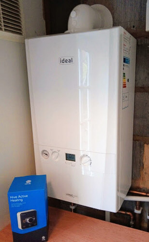 Fitted central heating boiler ideal